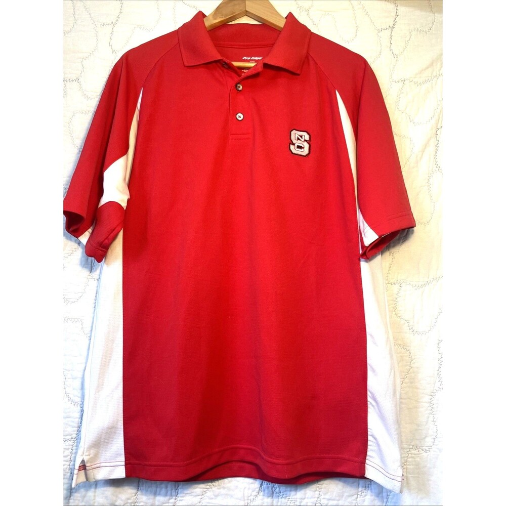 NC State Wolfpack ProEdge Short Sleeve Polo Shirt Men’s MED Red NWOT